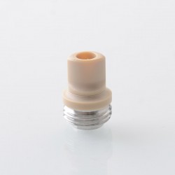 SXK Monarchy Smooth Style DL Drip Tip for BB / Billet / Boro AIO Box Mod - Beige, PEEK + Stainless Steel
