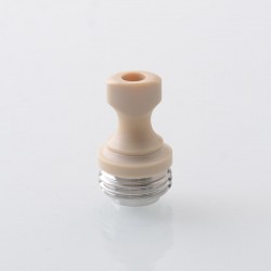 SXK Monarchy Rook Style MTL Drip Tip for BB / Billet / Boro AIO Box Mod - Beige, PEEK + Stainless Steel