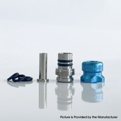 Mission Tips V2 Mini Nuke Style Drip Tip for dotMod dotAIO V1 / V2 Pod - Blue, SS + Aluminum