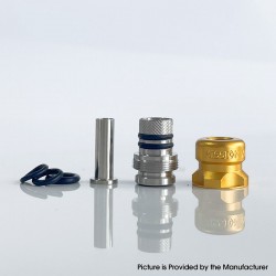Mission Tips V2 Mini Nuke Style Drip Tip for dotMod dotAIO V1 / V2 Pod - Gold, SS + Aluminum
