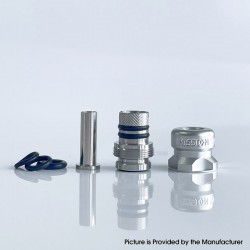 Mission Tips V2 Mini Nuke Style Drip Tip for dotMod dotAIO V1 / V2 Pod - Silver, SS + Aluminum