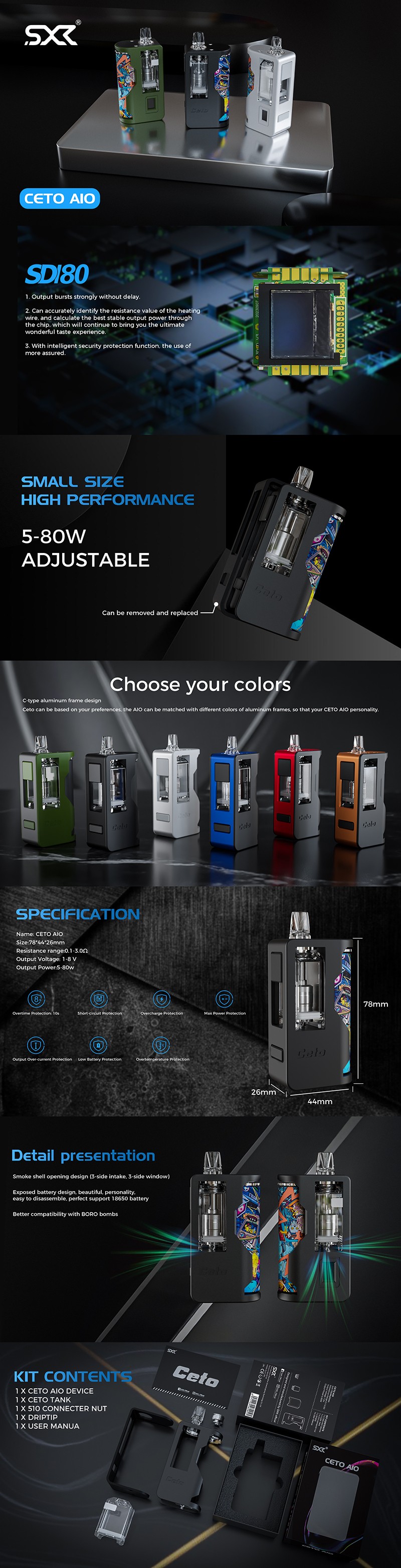 أصيل SXK ceto AIO box Mod
