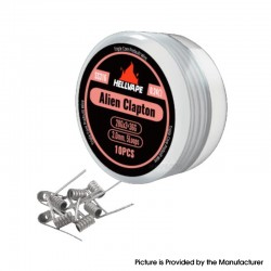 [Ships from Bonded Warehouse] Authentic Hellvape SS316 Triple Core Alien Clapton Prebuilt Wire - 28Gax3 + 36Ga, 0.24ohm (10 PCS)