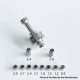 Rekavape VWM Dope R Style RBA Bridge for BB - Silver, 10 PCS Air Pin 0.9 / 1.2 / 1.5 / 1.8 / 2.1 / 2.4 / 2.7 / 3.0 / 3.4 / 3.8mm