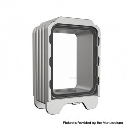 Authentic ThunderHead Creations Blaze Sliding Empty Boro Tank for BB / Billet / Boro Box Mod - Silver, Dual Glasses