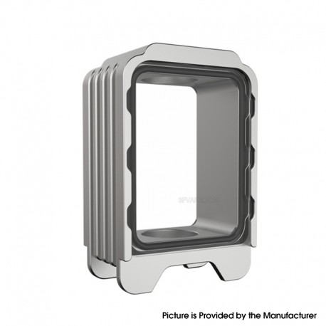 Authentic ThunderHead Creations Blaze Sliding Empty Boro Tank for BB / Billet / Boro Box Mod - Silver, Dual Glasses