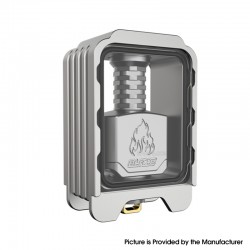 Authentic ThunderHead Creations Blaze Bridge with Sliding Boro Tank for BB / Billet / Boro Box Mod - Silver, Dual Glasses