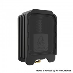 Authentic ThunderHead Creations Blaze Bridge with Sliding Boro Tank for BB / Billet / Boro Box Mod - Matte Black, Single Glass