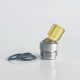 Never Normal Joystick Style for dotMod dotAIO V1 / V2 Pod - Silver + Brown, 360 Degree Rotatable Mouthpiece, SS + PEI