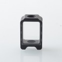 Authentic ThunderHead Creations Blaze Sliding Empty Boro Tank for BB / Billet / Boro Box Mod - Matte Black, Dual Glasses