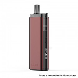[Ships from Bonded Warehouse] Authentic Wotofo Aerok 30W Pod System Kit - Burgundy Red, VW 5~30W, 1650mAh, 4ml, 0.6ohm / 0.8ohm