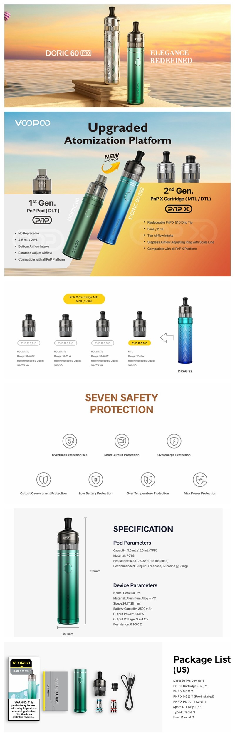 Authentic VOOPOO Doric 60 Pro Pod Kit