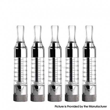 [Ships from Bonded Warehouse] Authentic Kangertech T3S eGo Clearomizer Tank Atomizer - Clear, 3.0ml, 1.8ohm, 14mm (5 PCS)