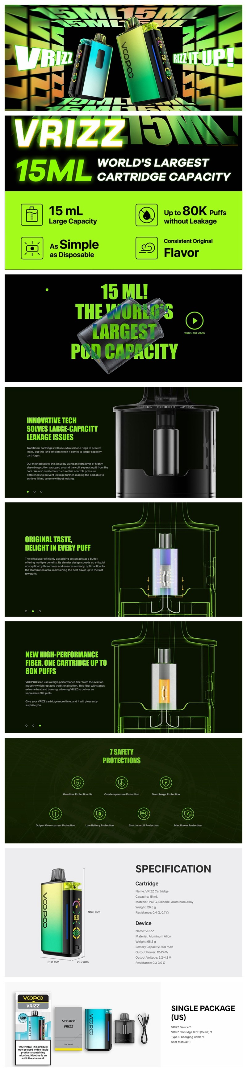 Authentic VOOPOO Vrizz Pod System Kit