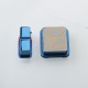 Replacement Drip Tip + Fire Button + VW Button Set for dotMod x Sturdy MFG Co Mod - Blue, Stainless Steel