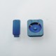 Replacement Drip Tip + Fire Button + VW Button Set for dotMod x Sturdy MFG Co Mod - Blue, Stainless Steel