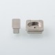 Replacement Drip Tip + Fire Button + VW Button Set for dotMod x Sturdy MFG Co Mod - Silver, Titanium Alloy
