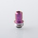 Rekavape Mission Boro Tips V2 ARC Style Drip Tip for BB / Billet Boro Mod - Purple, Titanium + Stainless Steel