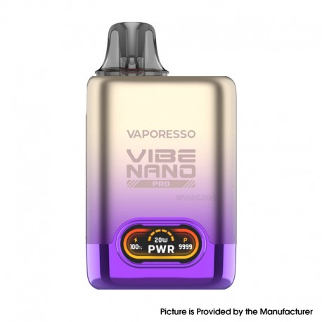 [Ships from Bonded Warehouse] Authentic Vaporesso Vibe Nano Pro Pod System Kit - Sparking Purple, 1500mAh, 4.5ml, 1.0ohm