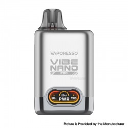 [Ships from Bonded Warehouse] Authentic Vaporesso Vibe Nano Pro Pod System Kit - Silver, 1500mAh, 4.5ml, 1.0ohm