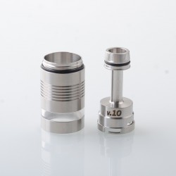 Rekavape BY KA V10 Standard Combo Radiator Style Replacement Tank Tube - Silver + Translucent, 316SS + PCTG, 5.0ml