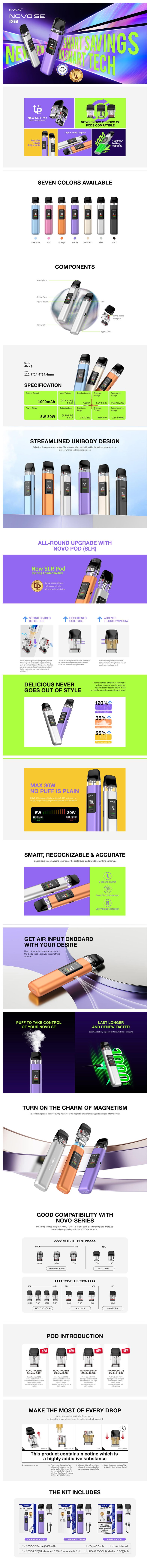SMOK Novo SE 30W Pod System Kit
