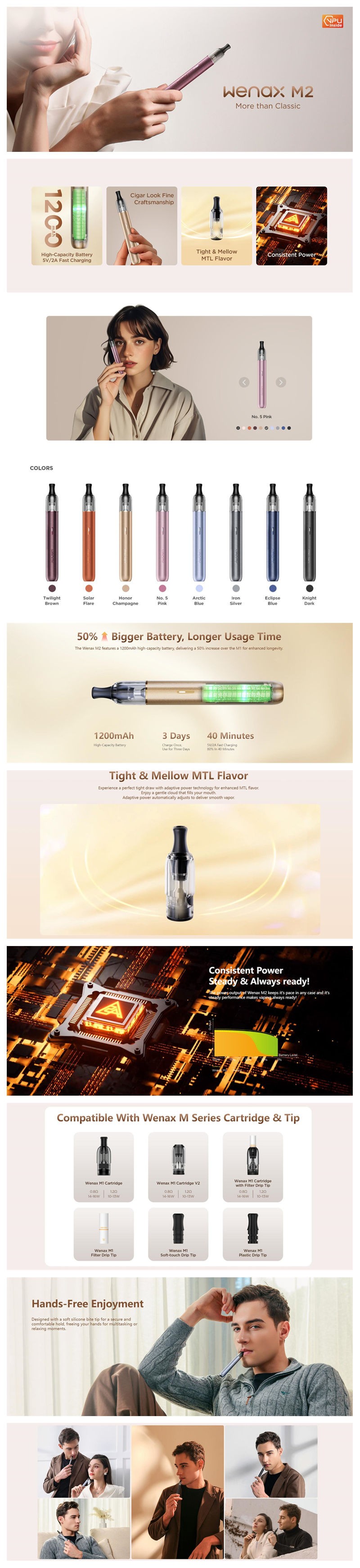 Authentic Geekvape Wenax M2 Pod System Kit