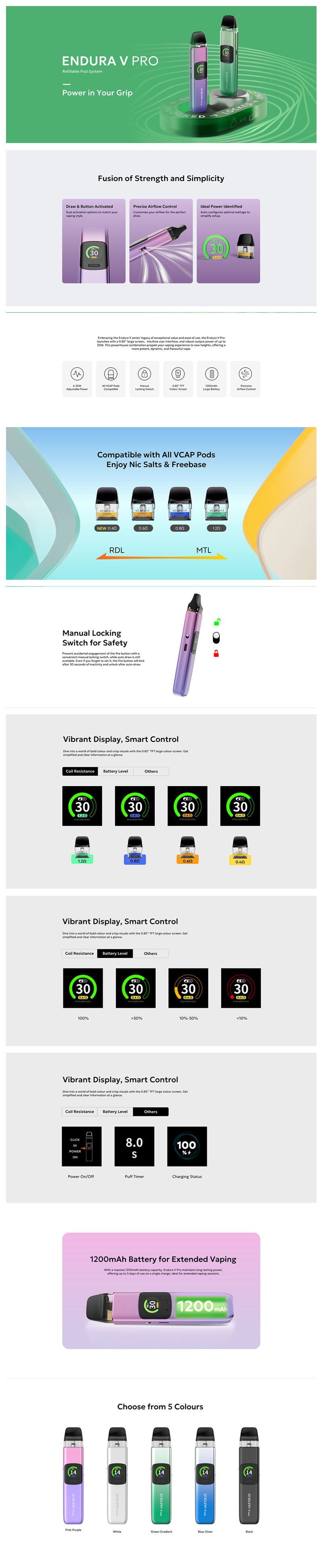 Innokin Endura V Pro 35W Pod System Kit