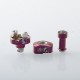Wick'd Bridg'D Alpha Style RBA Bridge for Billet / Boro Mod - Purple, 7 PCS Air Pin 1.2, 2.0, 2.5, 3.0, 3.5, 4.0, 4.5mm