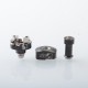 Wick'd Bridg'D Alpha Style RBA Bridge for Billet / Boro Mod - Black, 7 PCS Air Pin 1.2, 2.0, 2.5, 3.0, 3.5, 4.0, 4.5mm