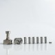 Rekavape Wick'd Bridg'D Alpha Style RBA Bridge for Billet / Boro Mod - Silver, Titanium, Air Pin 1.2, 2, 2.5, 3, 3.5, 4, 4.5mm