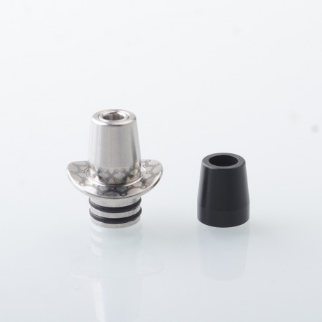 Authentic Auguse Cowboy 510 Drip Tip Set for RTA / RDA Atomizer - Silver