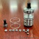 NOLA Style RTA Rebuildable Atomizer - Silver, 3.2ml, Air Pin 0.8, 1.2, 1.5, 1.8, 2.0, 2.5, 3.0, 3.5mm, 22mm Diameter