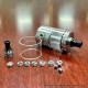 NOLA Style RTA Rebuildbale Atomizer - Silver, 3.2ml, Air Pin 0.8, 1.2, 1.5, 1.8, 2.0, 2.5, 3.0, 3.5mm, 22mm Diameter