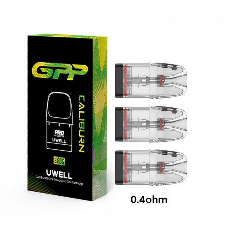 [Ships from Bonded Warehouse] Authentic Uwell Upgraded Caliburn GPP Pod Cartridge for G4 / G3 - 0.4ohm, 3ml, Side Refill (3 PCS)