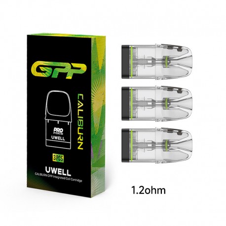 [Ships from Bonded Warehouse] Authentic Uwell Upgraded Caliburn GPP Pod Cartridge for G4 / G3 - 1.2ohm, 3ml, Side Refill (3 PCS)