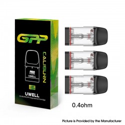 [Ships from Bonded Warehouse] Authentic Uwell Upgraded Caliburn GPP Pod Cartridge for G4 / G3 - 0.4ohm, 3ml, Top Refill (3 PCS)