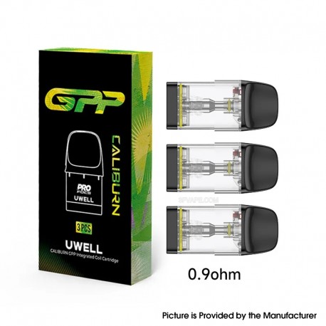 [Ships from Bonded Warehouse] Authentic Uwell Upgraded Caliburn GPP Pod Cartridge for G4 / G3 - 0.9ohm, 3ml, Top Refill (3 PCS)