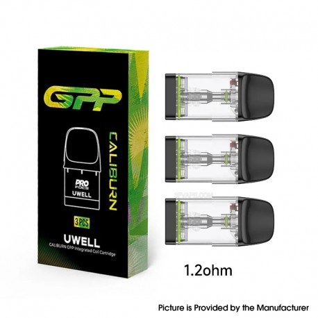 [Ships from Bonded Warehouse] Authentic Uwell Upgraded Caliburn GPP Pod Cartridge for G4 / G3 - 1.2ohm, 3ml, Top Refill (3 PCS)