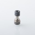 Four One Five 415 Tombo Giri Baby Style Short 510 Drip Tip - Silver + Black, Stainless Steel + Resin