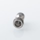 Four One Five 415 Tombo Giri Baby Style Short 510 Drip Tip - Silver + Black, Stainless Steel + Resin