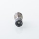 Four One Five 415 Tombo Giri Baby Style Short 510 Drip Tip - Silver + Black, Stainless Steel + Resin