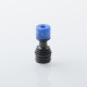 Four One Five 415 Tombo Giri Baby Style Short 510 Drip Tip - Black + Blue, Stainless Steel + Resin