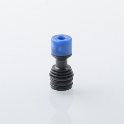 Four One Five 415 Tombo Giri Baby Style Short 510 Drip Tip - Black + Blue, Stainless Steel + Resin