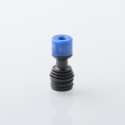 Four One Five 415 Tombo Giri Baby Style Short 510 Drip Tip - Black + Blue, Stainless Steel + Resin