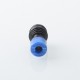 Four One Five 415 Tombo Giri Baby Style Short 510 Drip Tip - Black + Blue, Stainless Steel + Resin