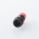 Four One Five 415 Tombo Giri Baby Style Short 510 Drip Tip - Black + Red, Stainless Steel + Resin