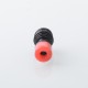 Four One Five 415 Tombo Giri Baby Style Short 510 Drip Tip - Black + Red, Stainless Steel + Resin