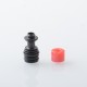 Four One Five 415 Tombo Giri Baby Style Short 510 Drip Tip - Black + Red, Stainless Steel + Resin