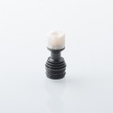 Four One Five 415 Tombo Giri Baby Style Short 510 Drip Tip - Black + White, Stainless Steel + Resin